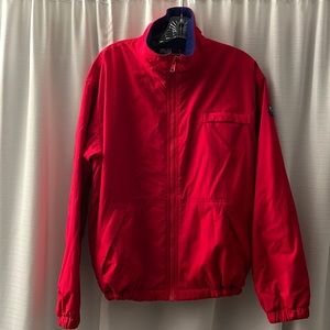 Womens Polo Ralph Lauren red vintage fleece lined windbreaker